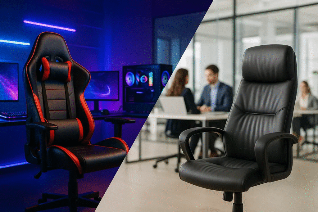 Cadeira gamer x cadeira escritório