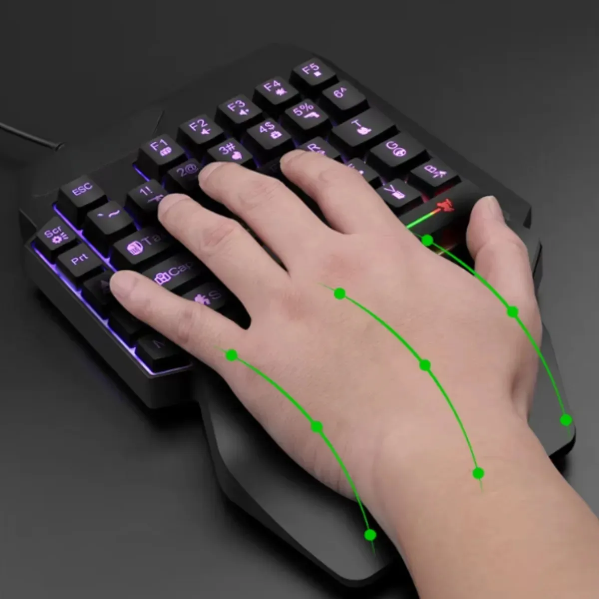 teclado one hand gamer conforto